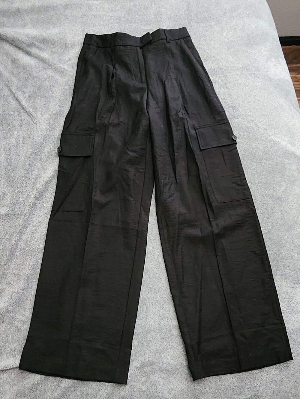 Simply Vera Vera Wang Black Wide-Leg Cargo Pants Size 4